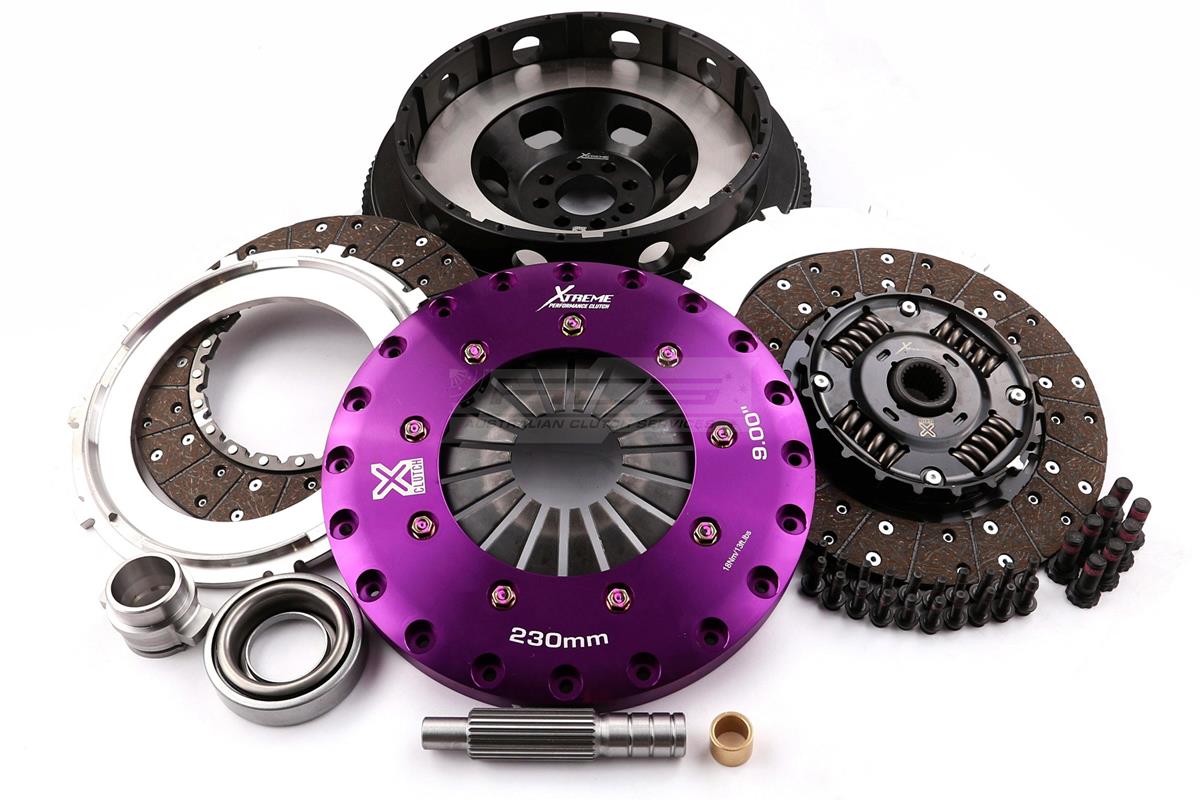 Xtreme Performance - 230mm Sprung hub Organic Twin Plate Clutch Kit Incl Flywheel 1000Nm - KNI23531-2A