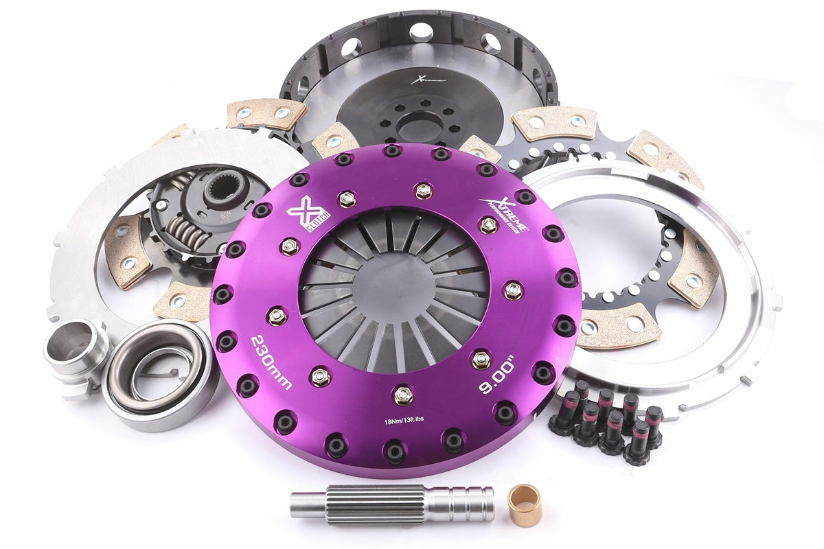 Xtreme Performance - 230mm Sprung Ceramic Twin Plate Clutch Kit Incl Flywheel 1000Nm - KNI23531-2B