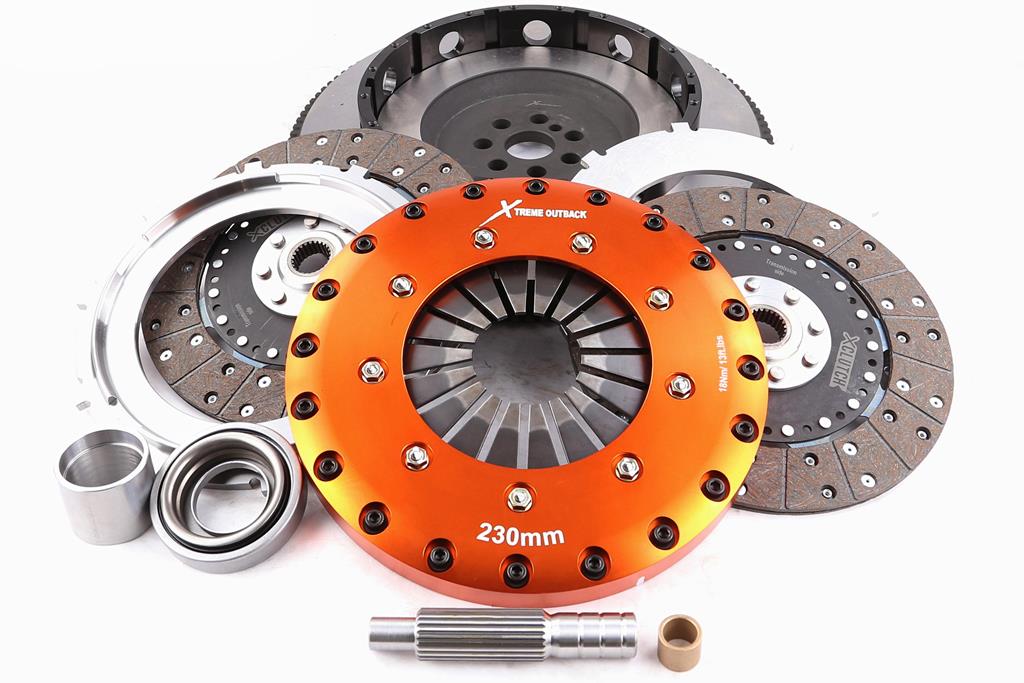 Xtreme Performance - 230mm Organic Twin Plate Clutch Kit Incl Flywheel 1200Nm - KNI23542-2G