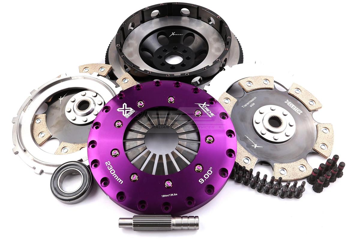 Xtreme Performance - 230mm Rigid Ceramic Twin Plate Clutch Kit Incl Flywheel 1800Nm - KNI23543-2E