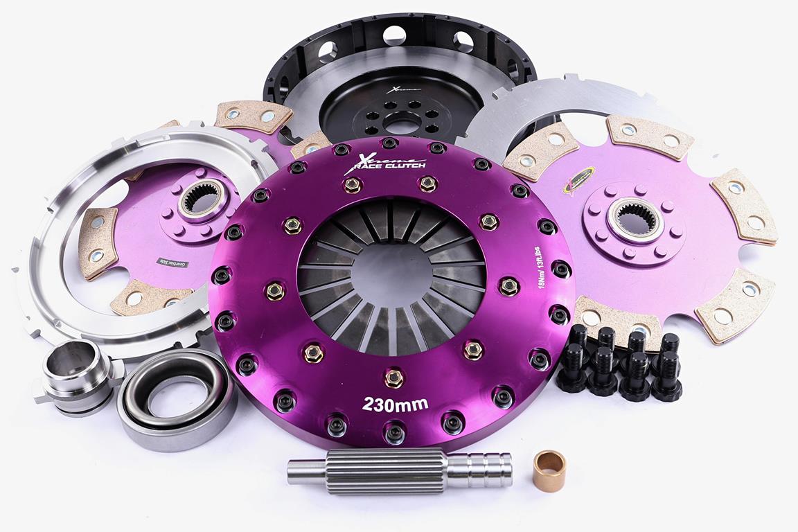Xtreme Performance - 230mm Rigid Ceramic Twin Plate Clutch Kit Incl Flywheel 1800Nm - KNI23544-2E