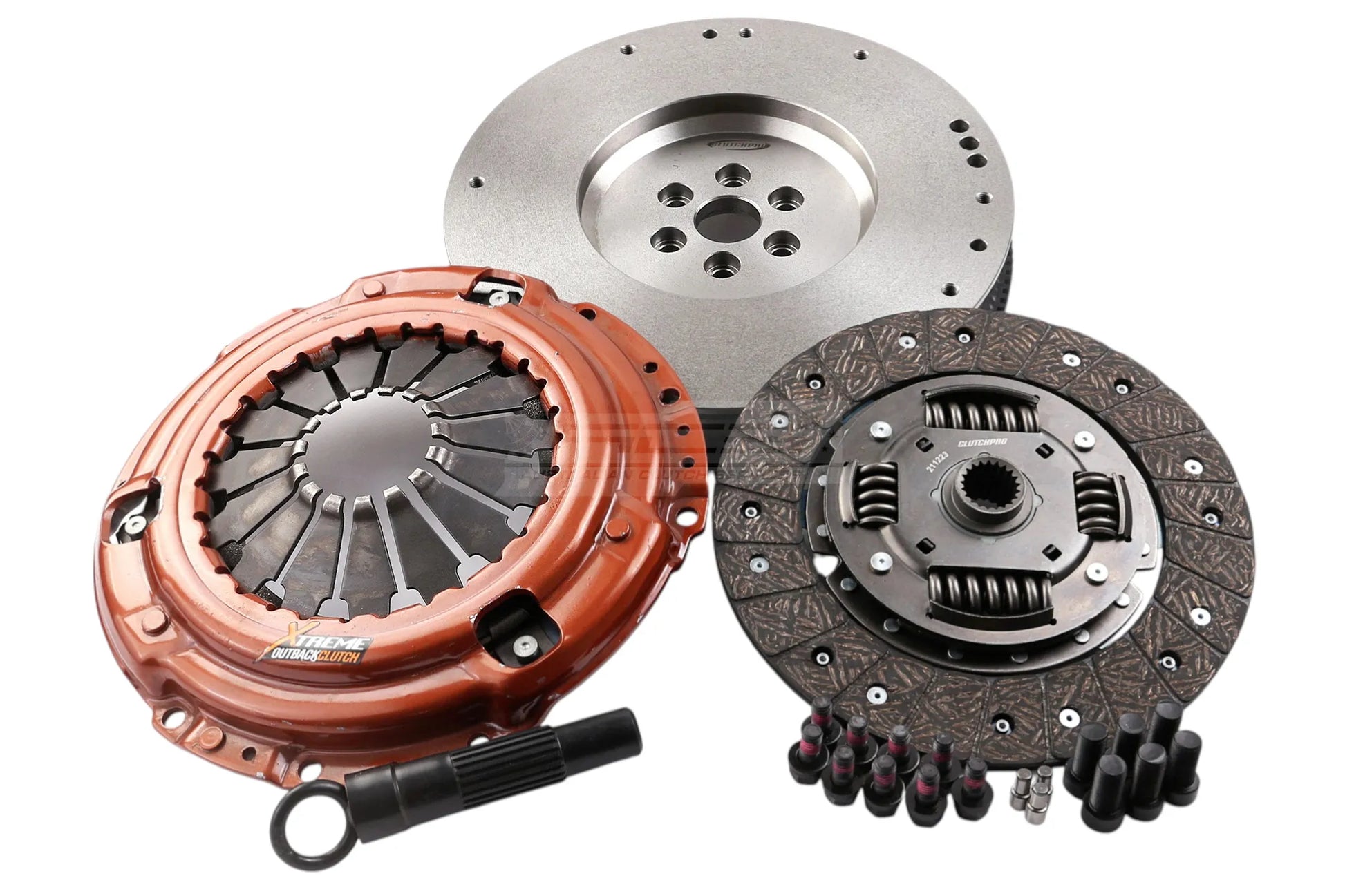 Clutch Kit - Xtreme Outback Heavy Duty Organic 250Nm  Conversion kit Dual-mass to solid flywheel - KNI23545-1A