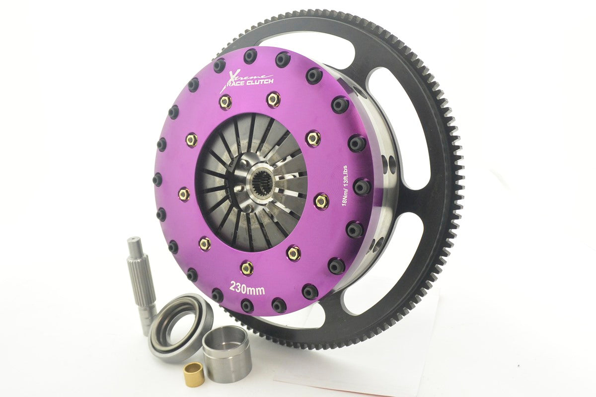 Xtreme 230mm Rigid Organic Triple Plate clutch kit with Lightweight Flywheel - KNI23591-3GL