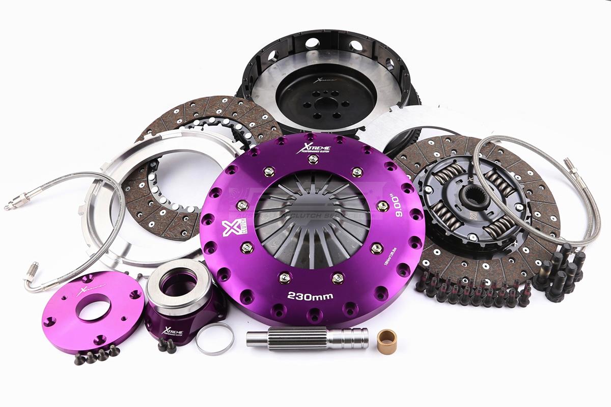 Xtreme Performance - 230mm Sprung hub Organic Twin Plate Clutch Kit Incl Flywheel & CSC 1000Nm - KNI23683-2A