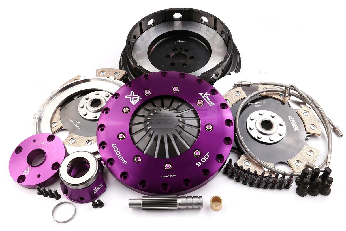 Xtreme Performance - 230mm Rigid Ceramic Twin Plate Clutch Kit Incl Flywheel & CSC 1800Nm - KNI23683-2E