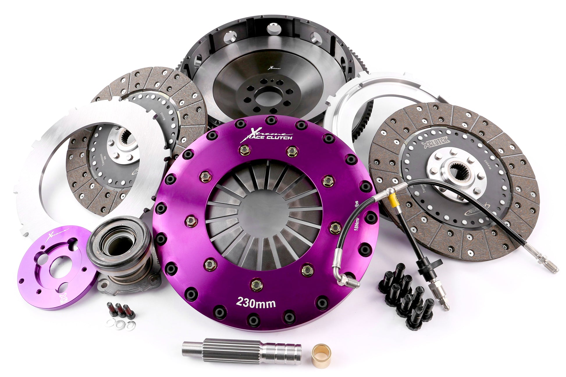 Xtreme Performance - 230mm Organic Twin Plate Clutch Kit Incl Flywheel & CSC 1200Nm - KNI23688-2G