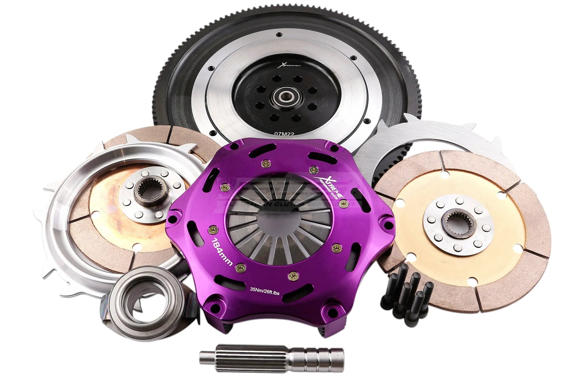 Xtreme Performance - 184mm Rigid Ceramic Twin Plate Clutch Kit Incl Flywheel 1220Nm - KSU18526-2E