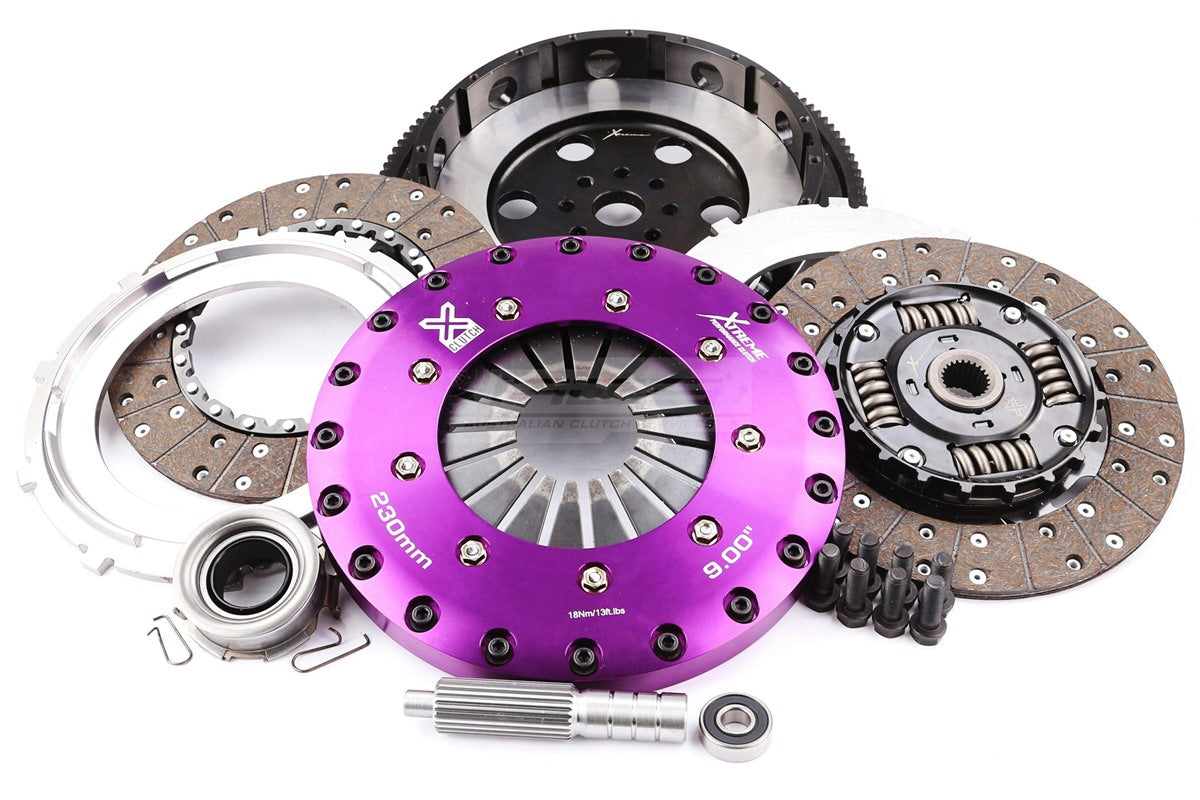 Xtreme Performance - 230mm Sprung hub Organic Twin Plate Clutch Kit Incl Flywheel 1000Nm - KSU23540-2A