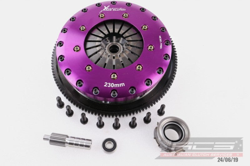 Xtreme Performance - 230mm Organic Twin Plate Clutch Kit Incl Flywheel 1200Nm - KSU23540-2G