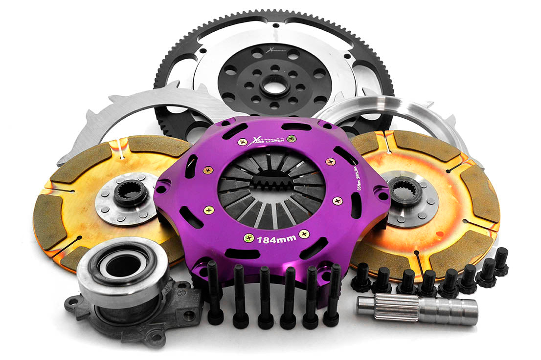 Xtreme Performance - 184mm Rigid Ceramic Twin Plate Clutch Kit Incl Flywheel & CSC 1220Nm - KSZ18622-2E