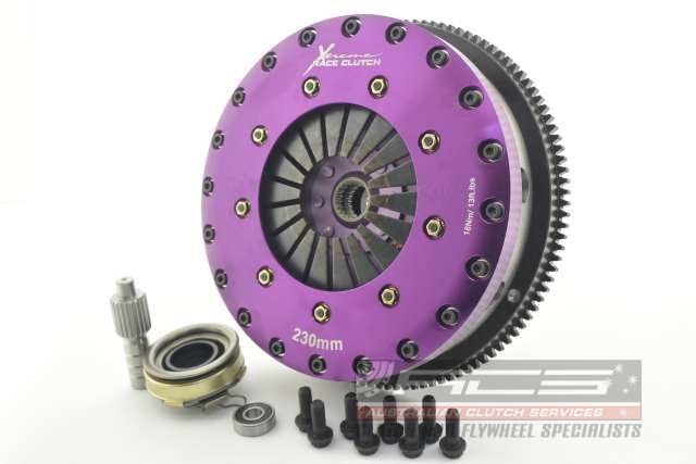 Xtreme Performance - 230mm Rigid Ceramic Twin Plate Clutch Kit Incl Flywheel 1800Nm - KTY23533-2E