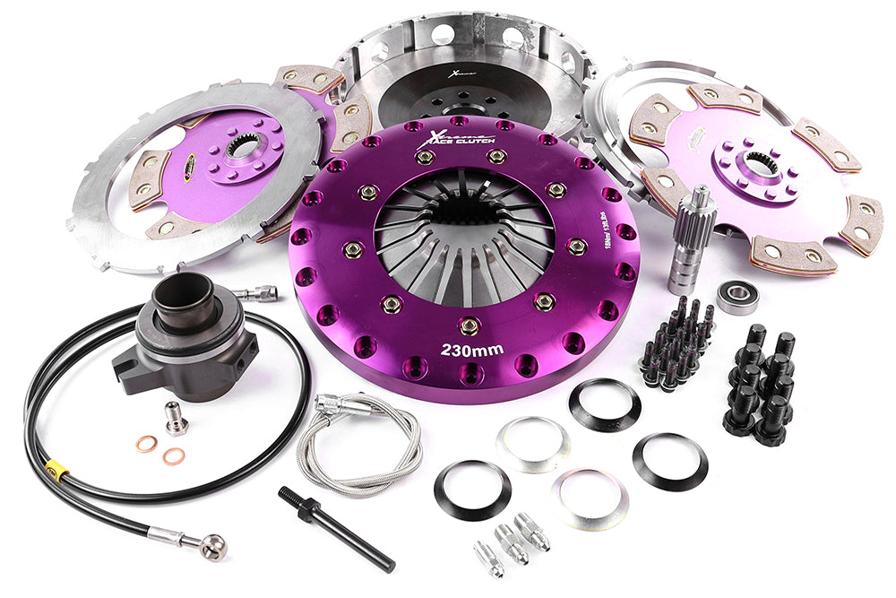 Xtreme Performance - 230mm Rigid Ceramic Twin Plate Clutch Kit Incl Flywheel & CSC 1800Nm - KTY23680-2E