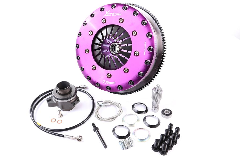 Xtreme Performance - 230mm Organic Twin Plate Clutch Kit Incl Flywheel & CSC 1200Nm - KTY23680-2G