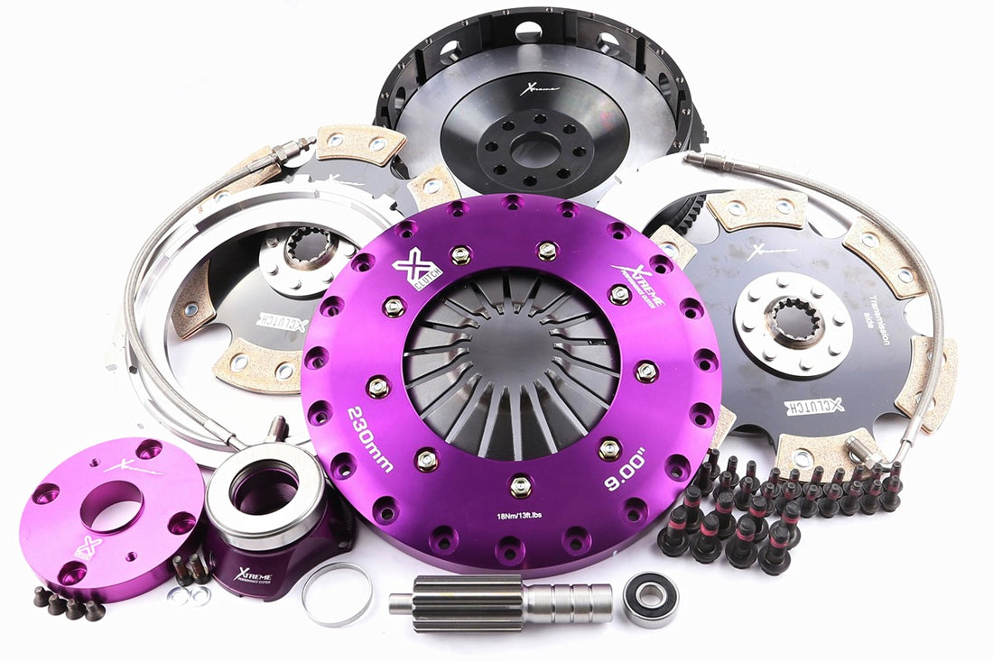 Xtreme Performance - 230mm Rigid Ceramic Twin Plate Clutch Kit Incl Flywheel & CSC 1800Nm - KTY23682-2E
