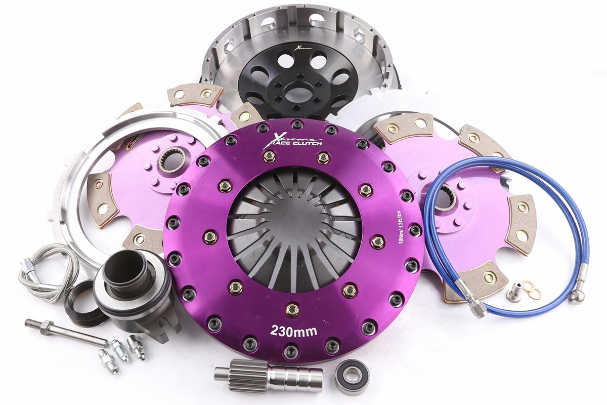 Xtreme Performance - 230mm Rigid Ceramic Twin Plate Clutch Kit Incl Flywheel & CSC 1800Nm - KTY23683-2E