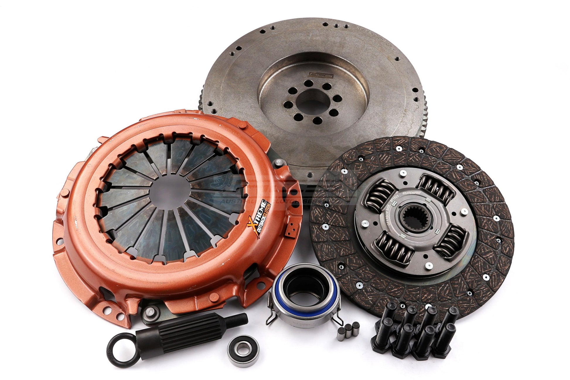 Clutch Kit - Xtreme Performance Heavy Duty Organic Incl Flywheel 410Nm 790kg (70% inc ) Conversion kit Dual-mass to solid flywheel - KTY24511-1A