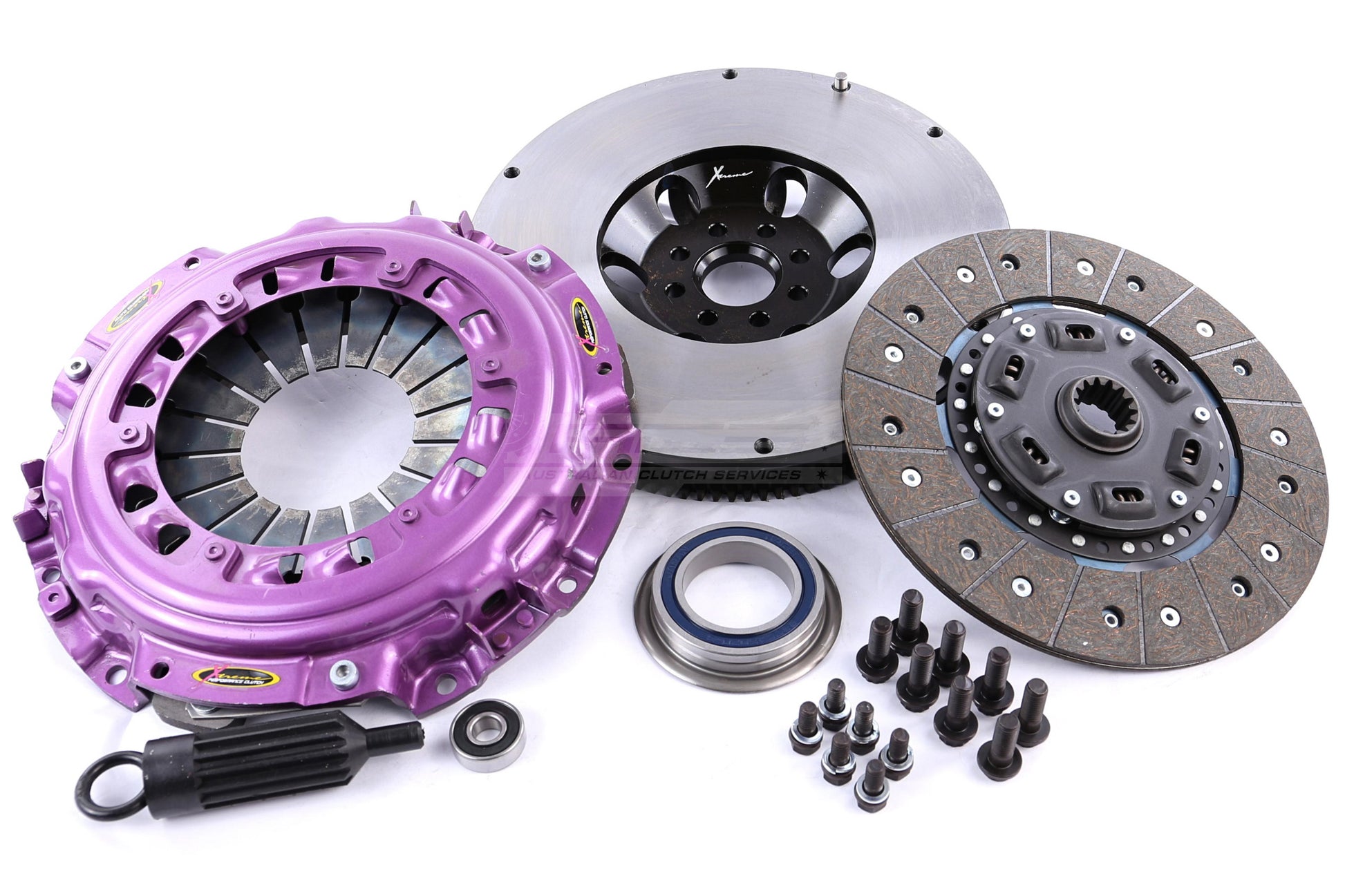 Clutch Kit - Xtreme Performance Heavy Duty Organic Incl Flywheel 610Nm 1300kg (30% inc) Conversion kit Dual-mass to solid flywheel - KTY25502-1A