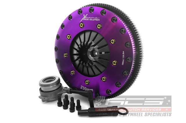 Xtreme Performance - 230mm Organic Twin Plate Clutch Kit Incl Flywheel & CSC 1200Nm (6 bolts) - KVW23696-2G