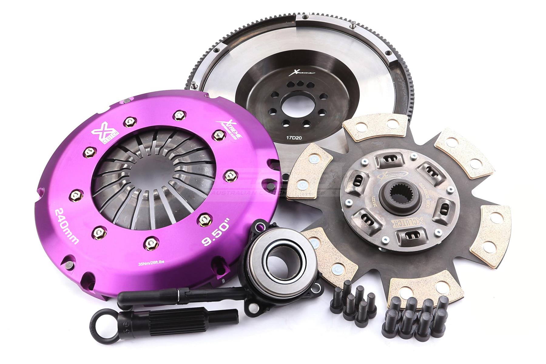 Clutch Kit - Xtreme Performance Race Sprung Ceramic Incl Flywheel & CSC 910Nm - KVW24694-1R