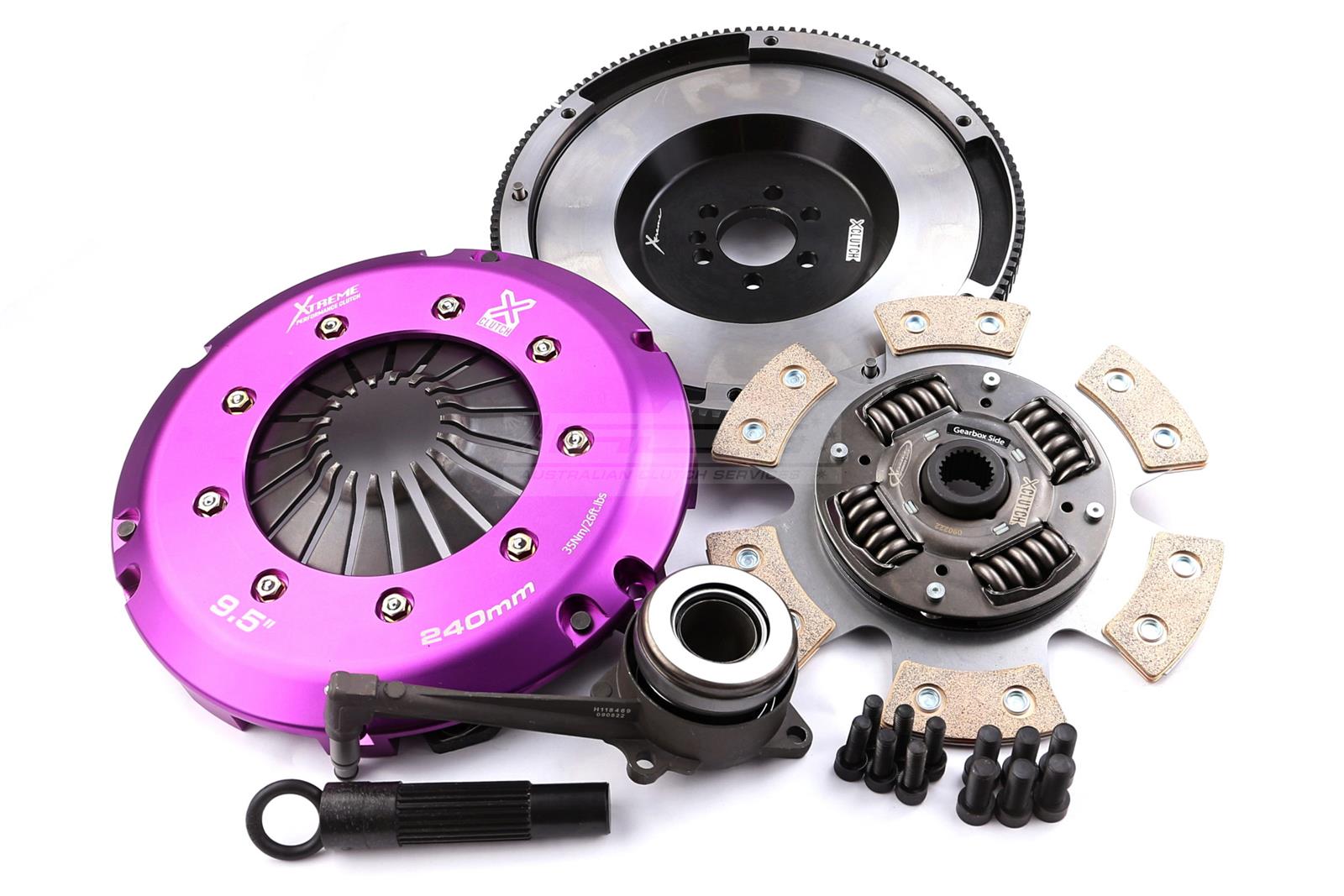 Clutch Kit - Xtreme Performance Race Sprung Ceramic Incl Flywheel & CSC 910Nm (6 bolts) - KVW24696-1R
