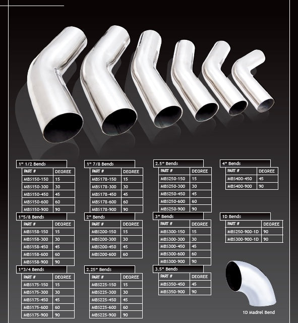 2.5" ID, 90 Degree Bend - MBS250-900