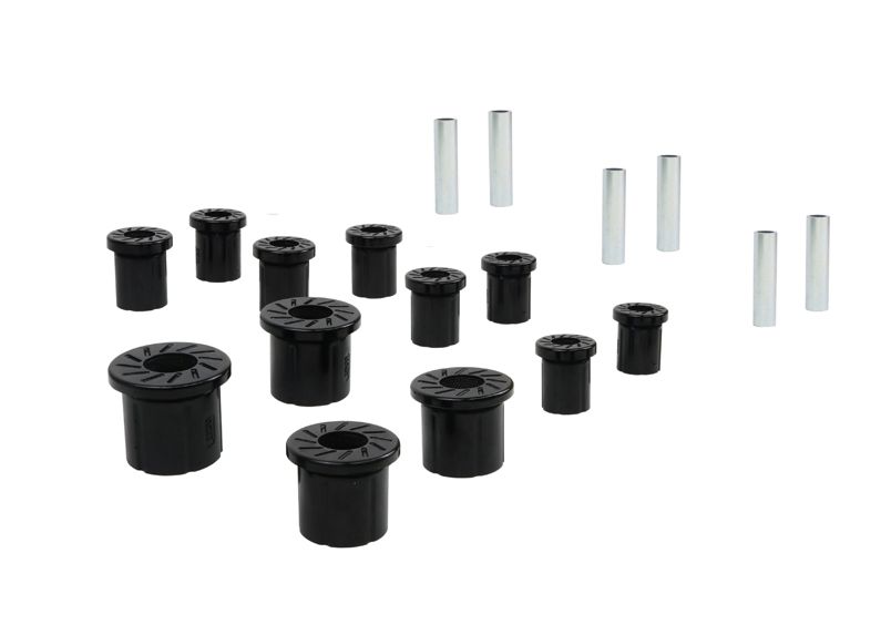 REAR LEAF SPRING AND SHACKLE BUSHING - WITH MOULDED SHACKLES - REV161.0004