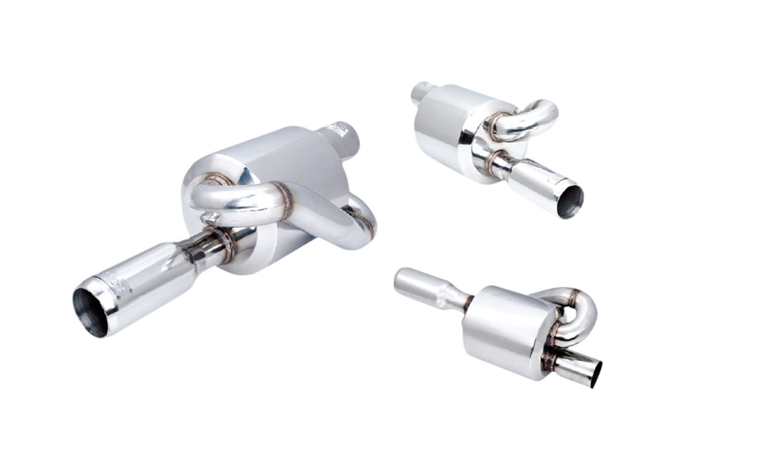 2.5" Twin Loop Round Muffler 3" OD Tip - S10-250