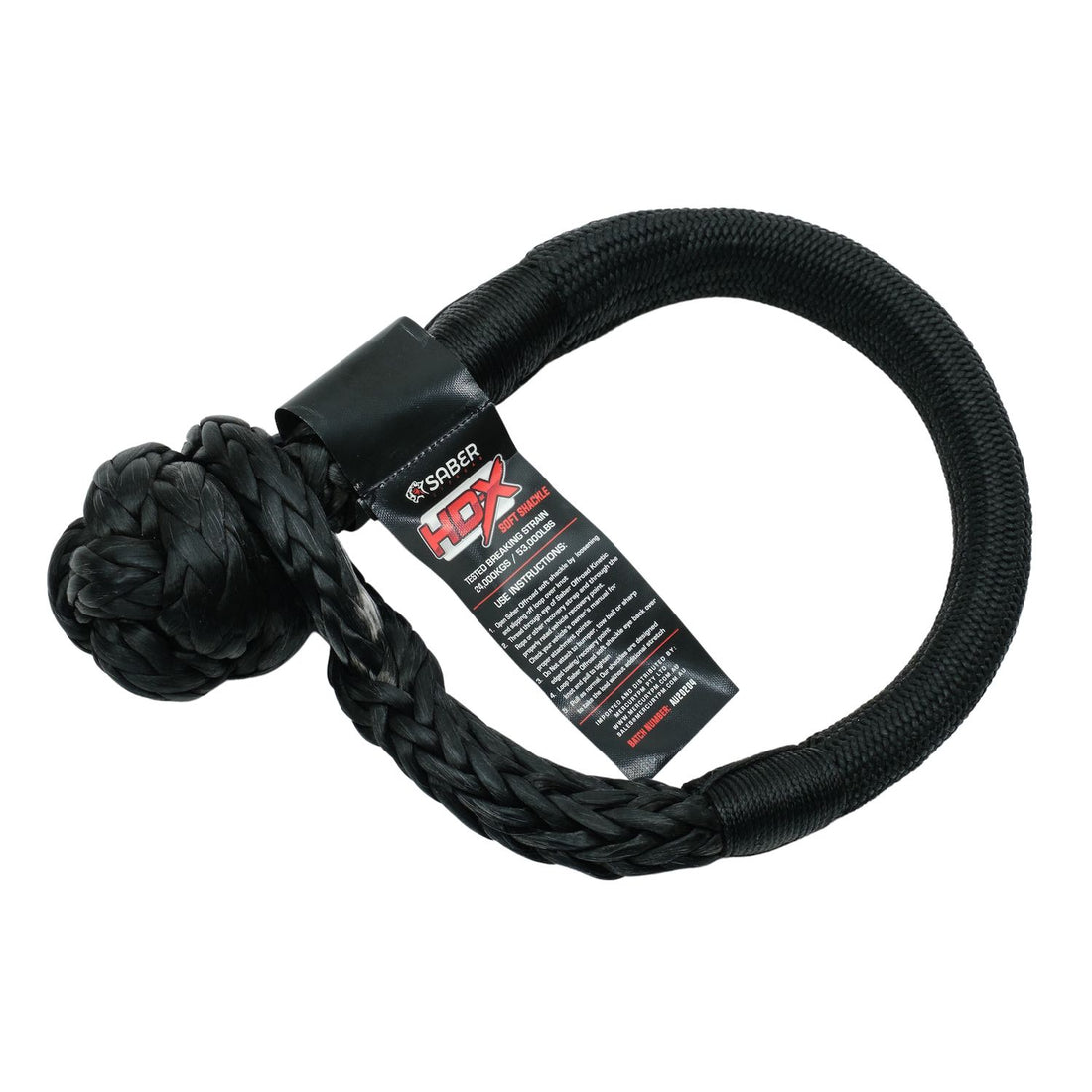 Saber 20,000KG HDX SaberPro Technora Bound Soft Shackle - SBR-20KTBSSB