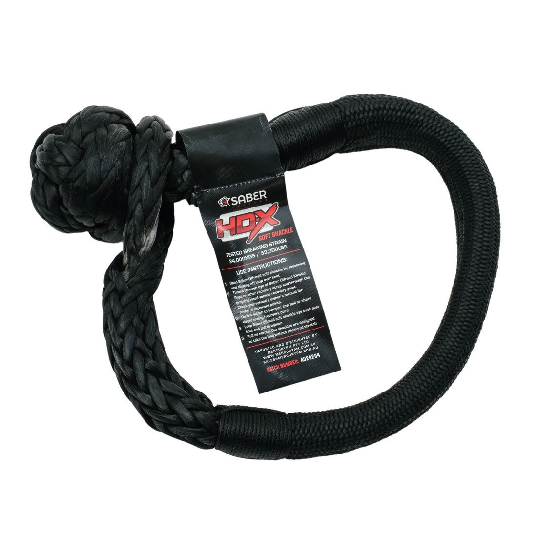 24,000KG HDX Technora  Bound Soft Shackle - SBR-24KTBSSB