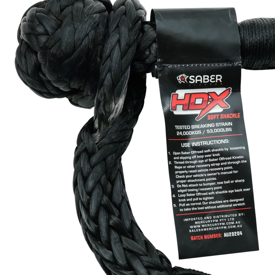 24,000KG HDX Technora  Bound Soft Shackle - SBR-24KTBSSB