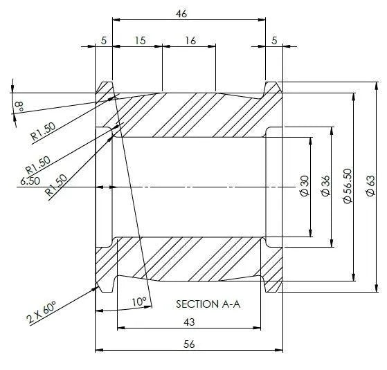 Ranger PX123 Diff Mount Bush Kit - Left Side Upper (80 duro/ShA) - SPF3797K