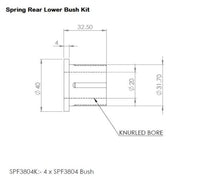 Rear Spring Rear Lwr Bush Kit (80 duro/ShA) - SPF3804K