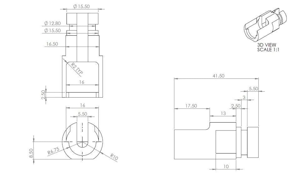 Brake Line Spacer (80 duro/ShA) - SPF4954K