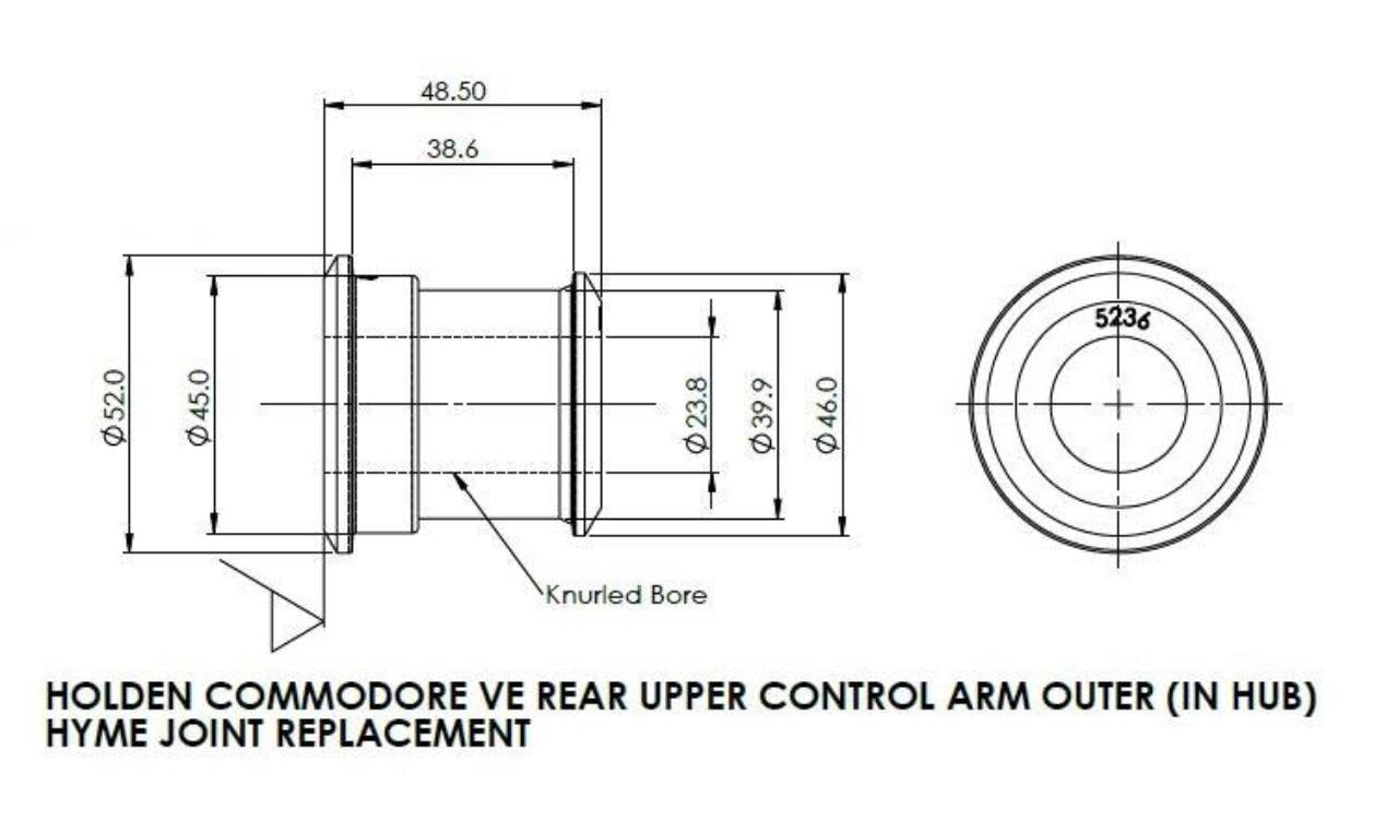 Ctl Arm Rr Upper Outer Bush Kit (80 duro/ShA) - SPF5236K