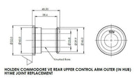 Ctl Arm Rr Upper Outer Bush Kit (80 duro/ShA) - SPF5236K