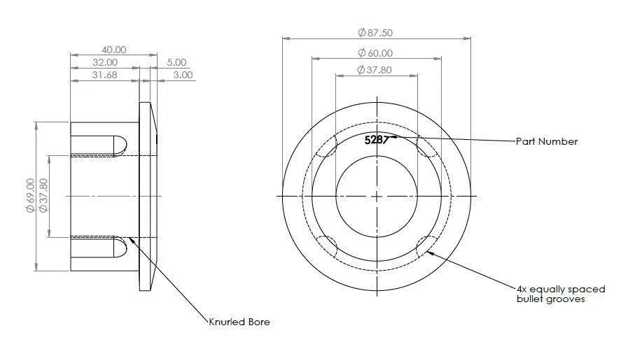 RR LEAF SPRING EYE BUSH KIT (80 duro/ShA) - SPF5287K