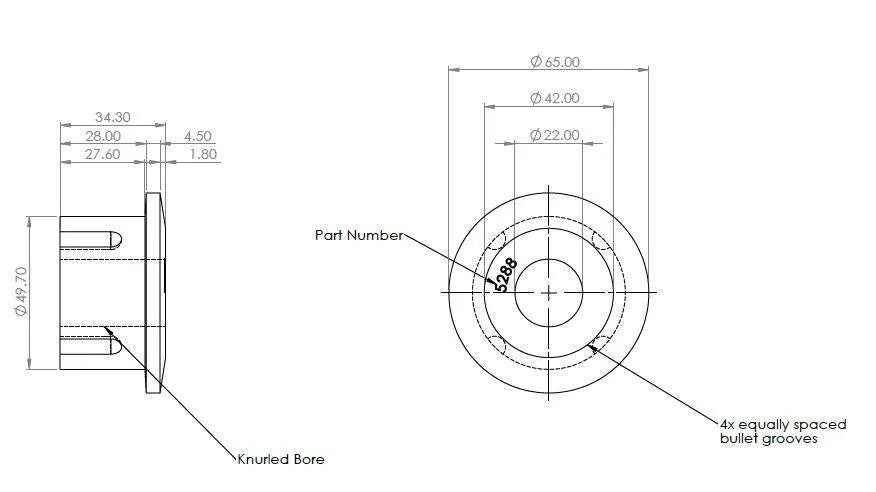 Rr Leaf Spring Bush Kit (80 duro/ShA) - SPF5288K