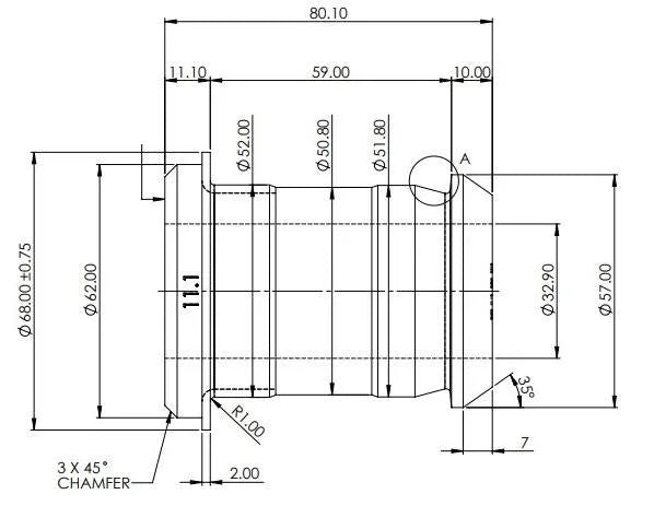 FRONT LOWER-INNER BUSH KIT FOR TOYOTA HIACE H300 (80 duro/ShA) - SPF5376K