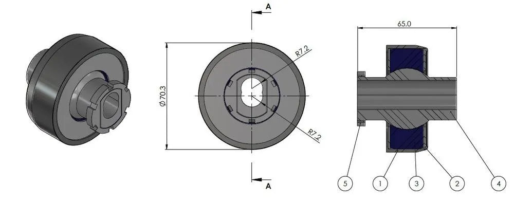 Megane Series 3 Control Arm Lower-Inner Rear Kit (80 duro/ShA) - SPF5422K