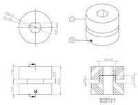 Front Shock Absorber Upper Bush Kit (80 duro/ShA) - SPF5488K