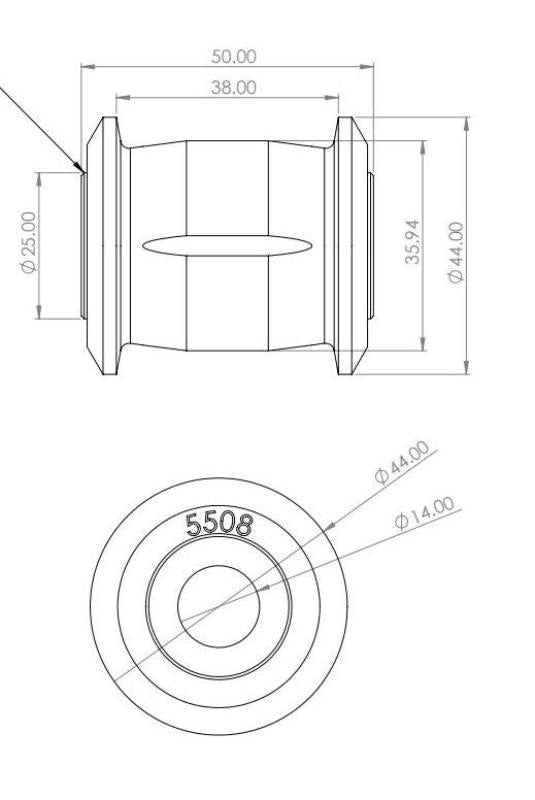 Panhard Rod Bush Kit (80 duro/ShA) - SPF5508K