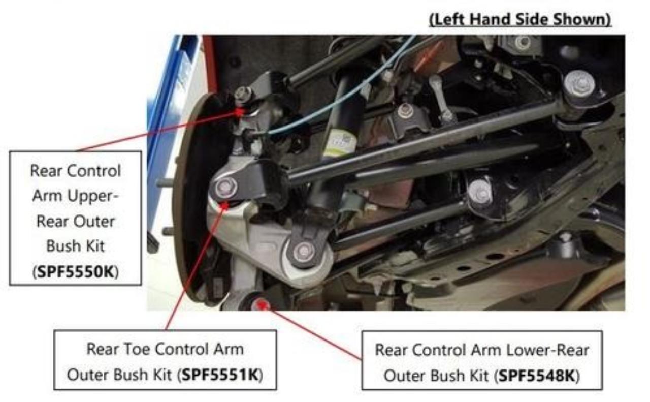 Mazda MX5 ND Rear Toe Control Arm Outer Bush Kit (80 duro/ShA) - SPF5551K