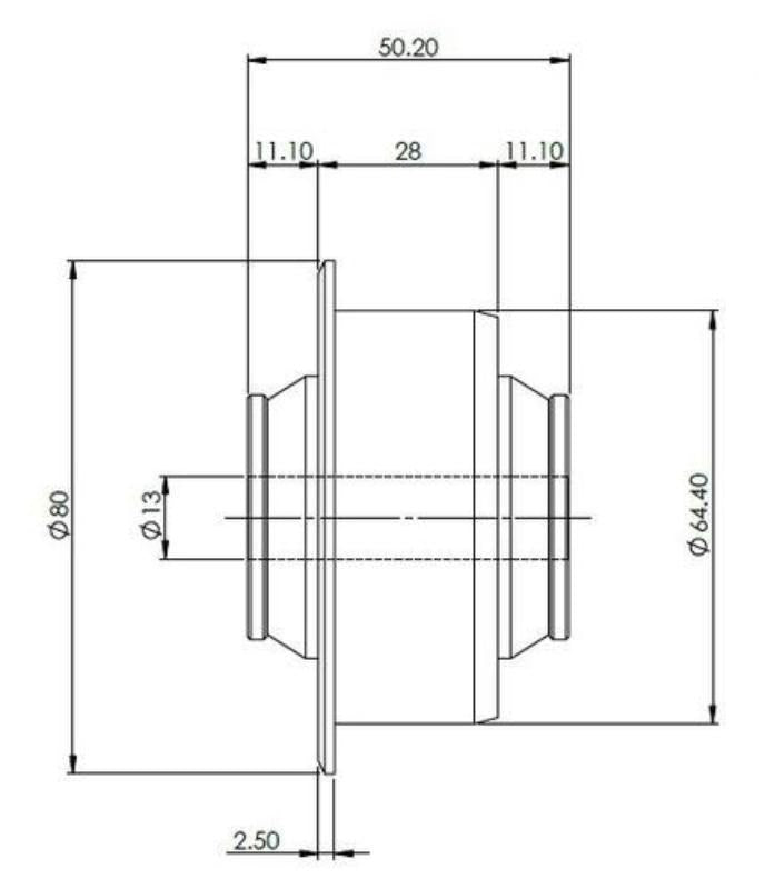 MQB FLCA Rear Bush Suits Alloy Subframe (80 duro/ShA) - SPF5592K