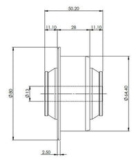 MQB FLCA Rear Bush Suits Alloy Subframe (80 duro/ShA) - SPF5592K