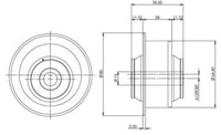 MQB FLCA Rear Bush Double OS Suits Alloy Subframe (80 duro/ShA) - SPF5594K