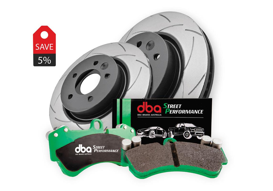 Brake Kit - Street Series T2 Slotted & Street Performance Brake Pads (2x DBA2737S + DB1200SP) - DBA2737S-1200SP