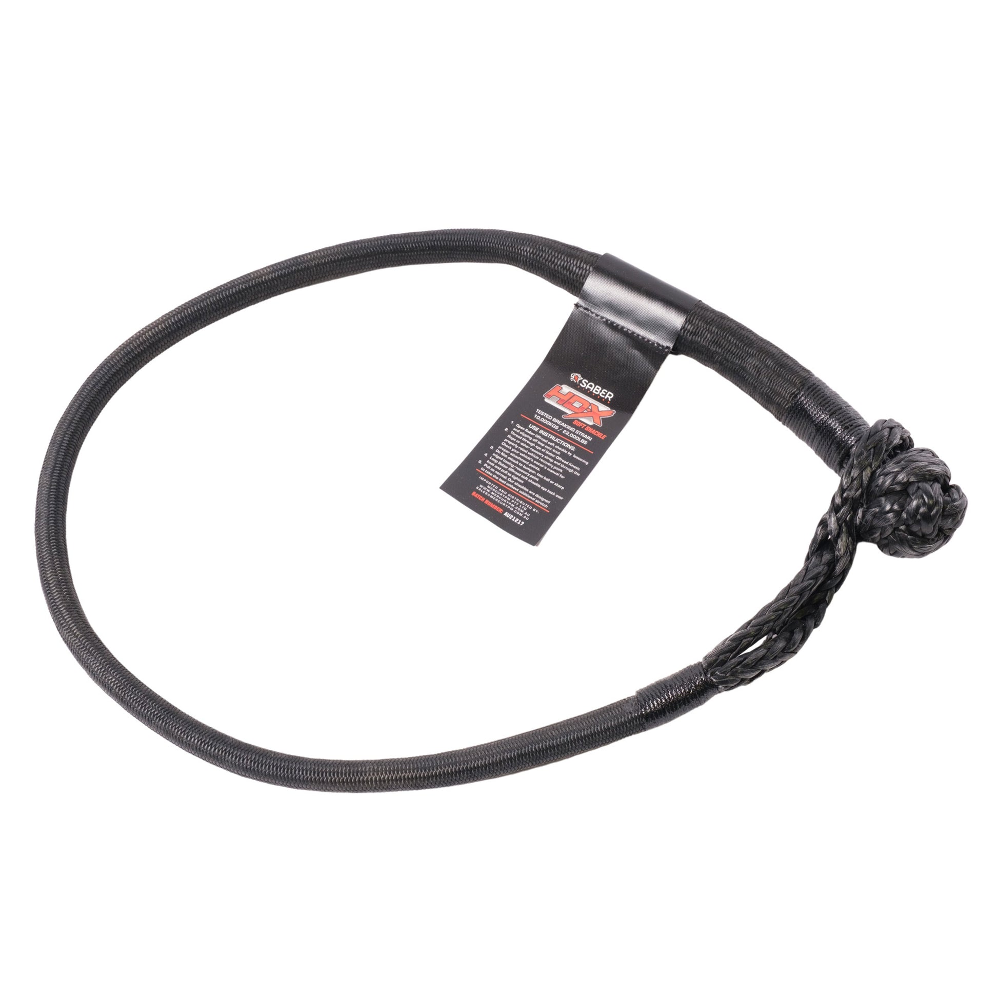 Saber 16,000KG HDX Technora Bound Soft Shackle - SBR-16KTBSSBL