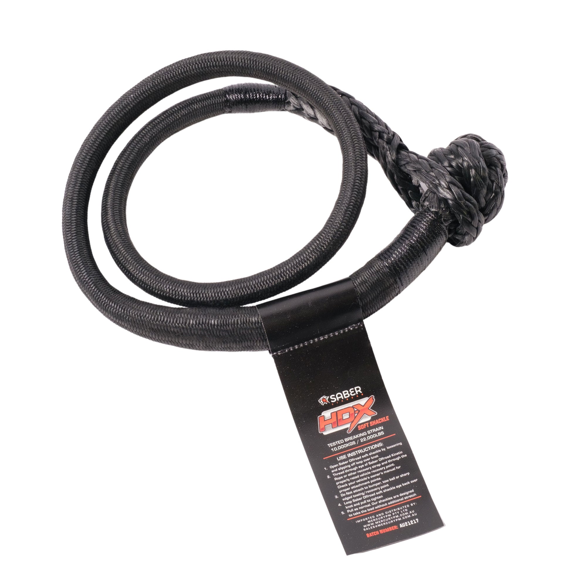 Saber 10,000KG HDX SaberPro Bound Soft Shackle - Long - SBR-10KTBSSBL