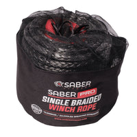 SaberPro Single Braided 30M Winch Rope (black) - SBR-30WR-SBLK