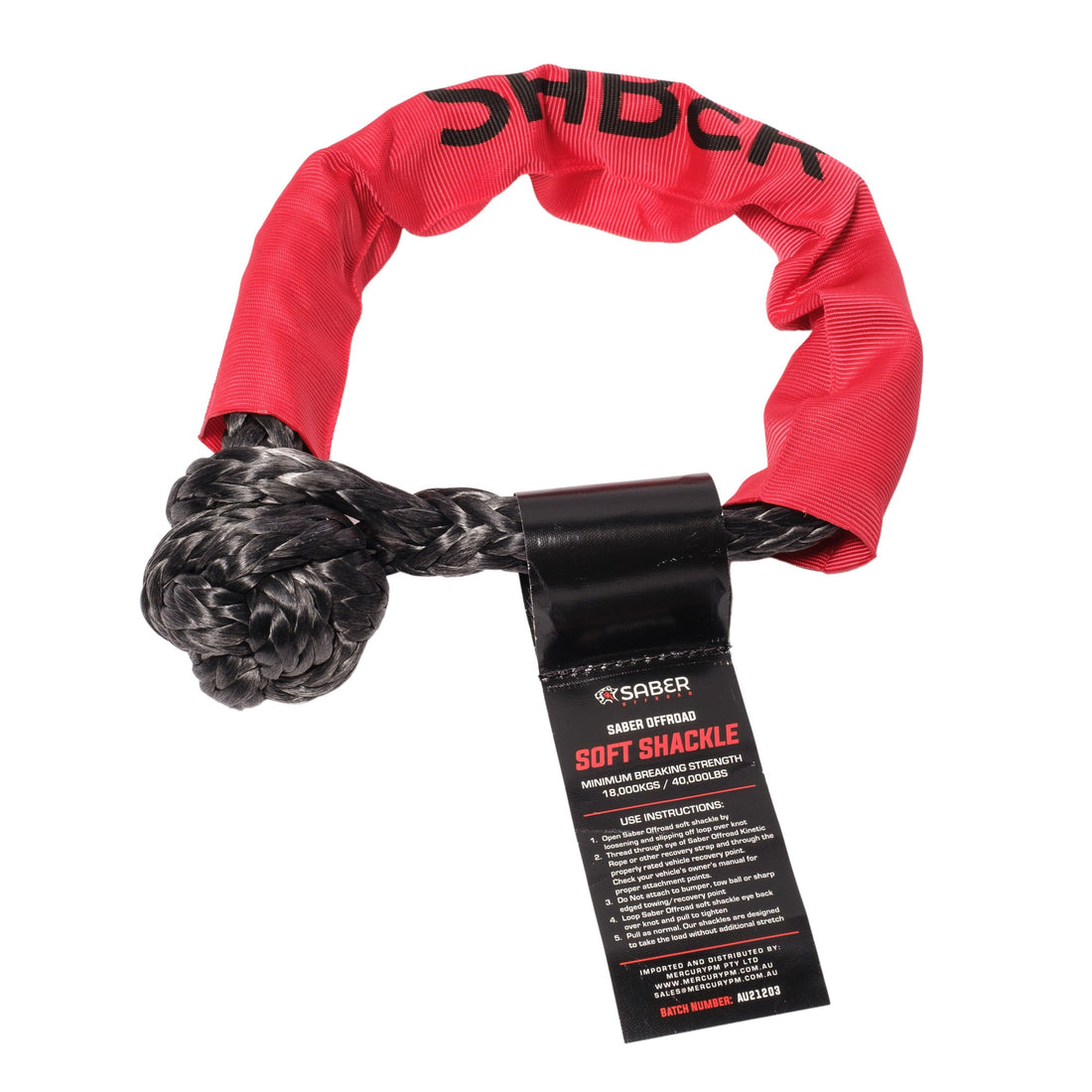 Saber 18,000KG SaberPro Soft Shackle with Sheath - SBR-18KSSB